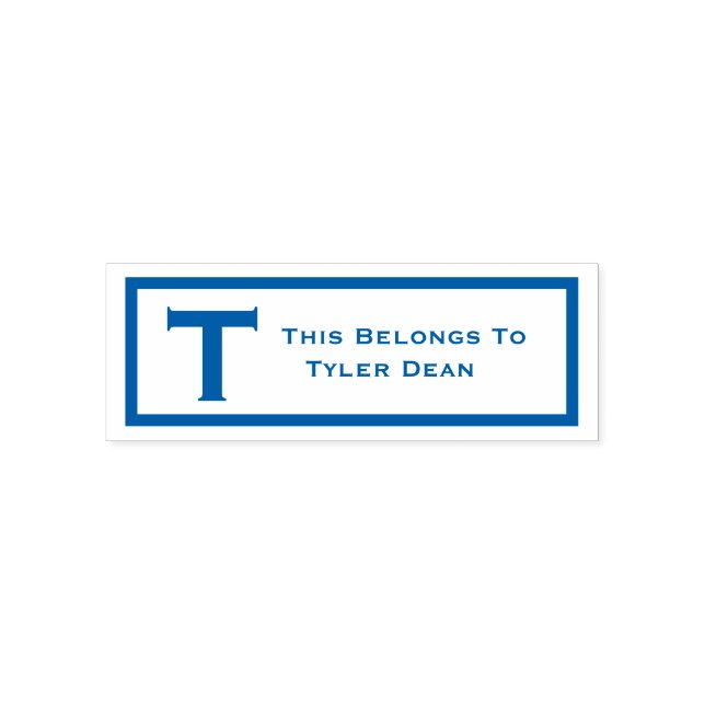 Blue This Belongs To Labels Camp School Stamp (Design)