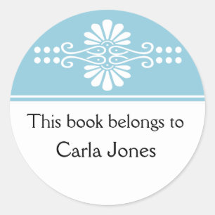 Blue This Book Belongs To Labels