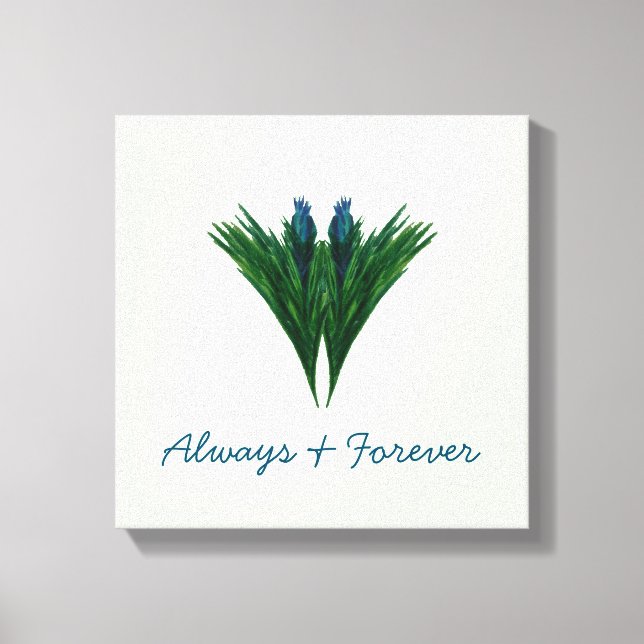 Blue Thistle - Always & Forever - Canvas Print (Front)