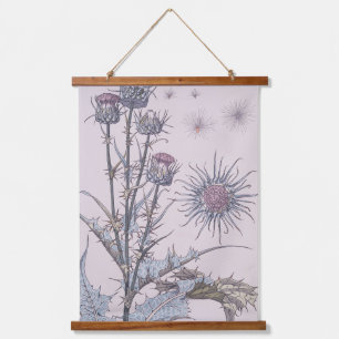 Blue Thistle Hanging Tapestry