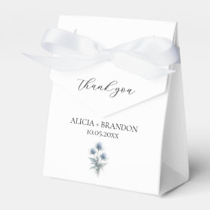Blue Thistle Scottish Floral Modern Wedding Favor Box