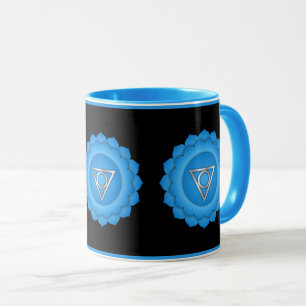 Blue Throat Chakra Symbol Mindfulness and Healing Mug