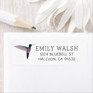 Blue-throated Starfrontlet Hummingbird Label