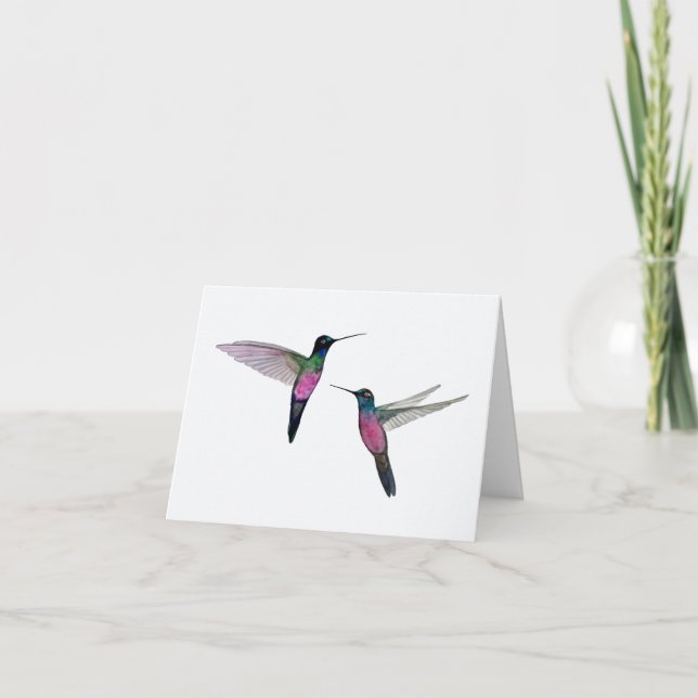 Blue-throated Starfrontlet Hummingbirds Card (Front)