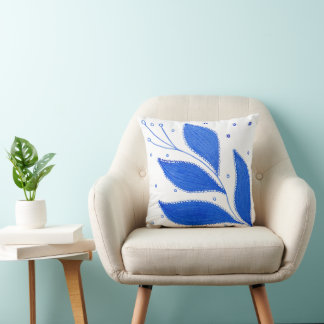 Blue Throw Pillow