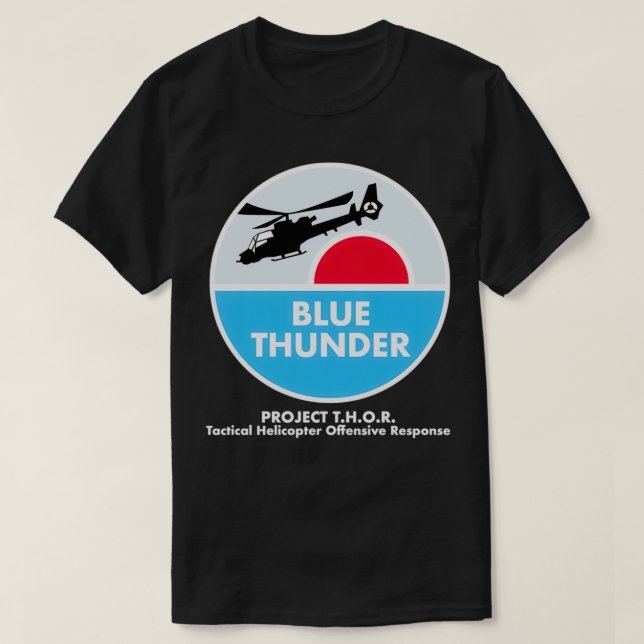 Blue Thunder Inspired by Blue Thunder T-Shirt (Design Front)