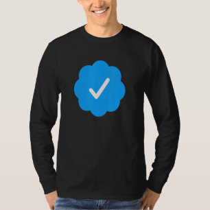 Blue Tick Social Media Verified Check Badge T-Shirt