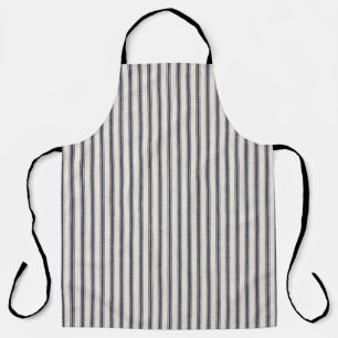 Blue Ticking Stripes Apron