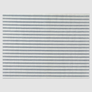 Blue Ticking Tissue Paper