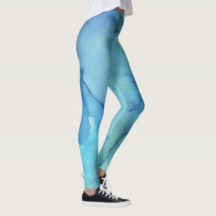Blue Tie-Die Leggings