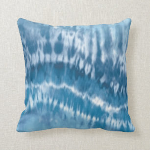 Blue Tie Dye Reversible Pillow