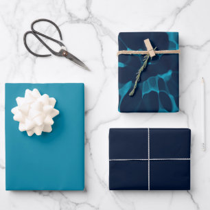 Blue Tie dye Wrapping Paper Sheet