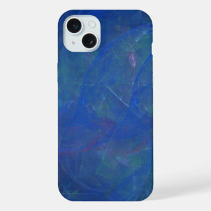 Blue Tiffany stone abstract art   iPhone 15 Plus Case