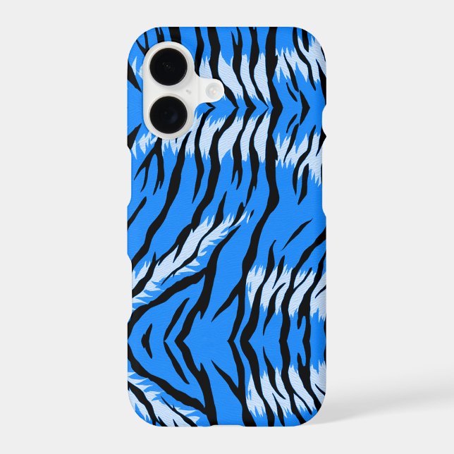 Blue Tiger Animal Skin Pattern Design  (Back)