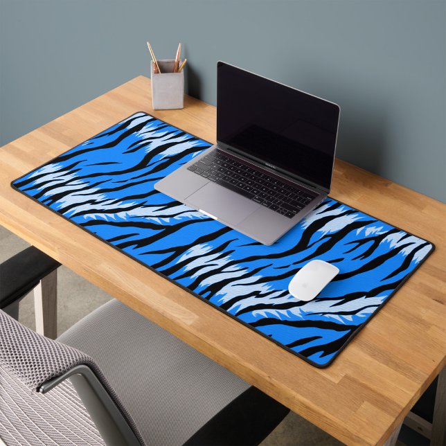 Blue Tiger Animal Skin Pattern Design  (Créateur téléchargé)
