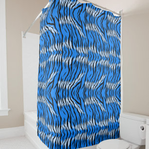 Blue Tiger Animal Skin Pattern Design