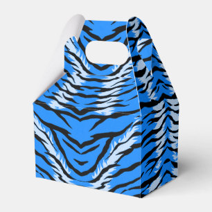 Blue Tiger Animal Skin Pattern Design Favor Box
