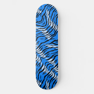 Blue Tiger Animal Skin Pattern Design  Skateboard