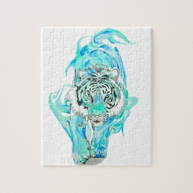 blue tiger jigsaw puzzle (Vertical)