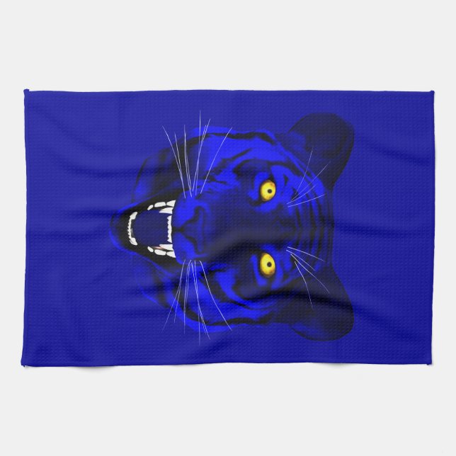 Blue Tiger Kitchen Towel (Horizontal)