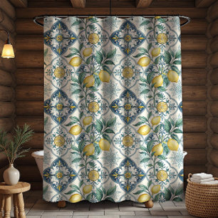 Blue Tile French Country Lemon Pattern