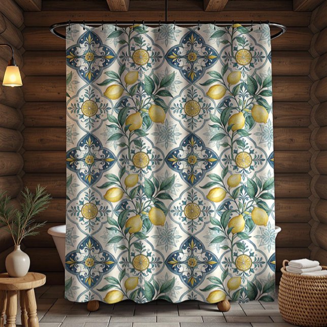 Blue Tile French Country Lemon Pattern (Creator Uploaded)