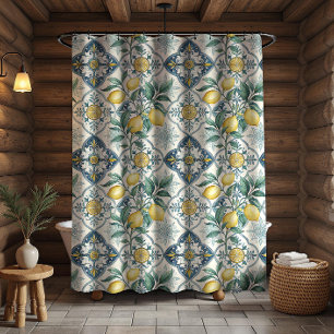 Blue Tile French Country Lemon Pattern