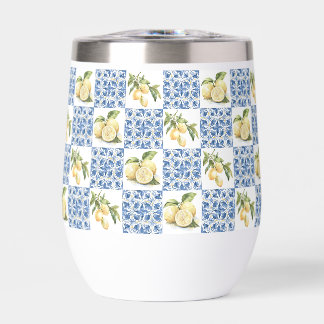 Blue Tile French Country Lemon Pattern