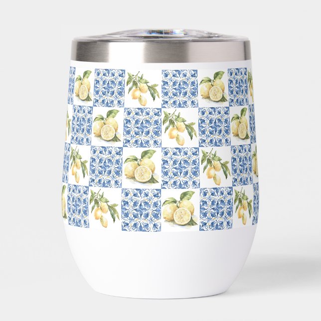 Blue Tile French Country Lemon Pattern (Avant)
