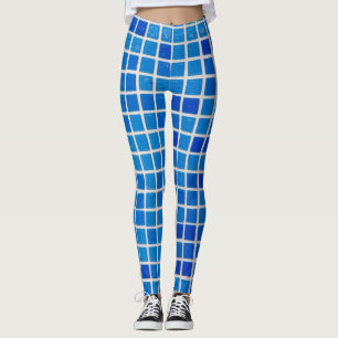 Blue Tile Leggings