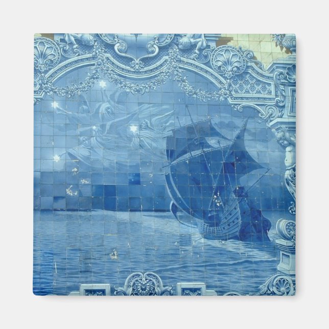 Blue tile magnet (Front)