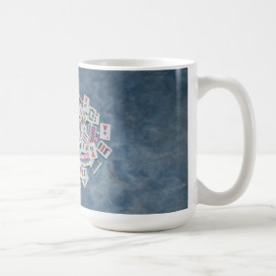 blue tile mug mah jongg here joker