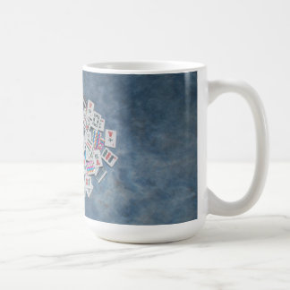blue tile mug mah jongg here joker