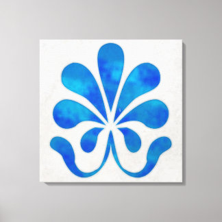 Blue tile wall art 24x24