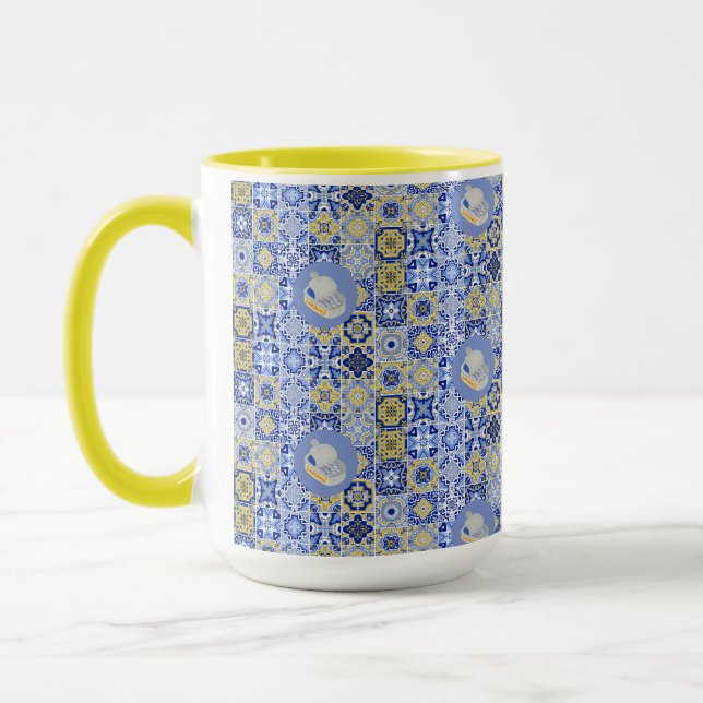  Blue Tiles and Sardines Mug (Left)