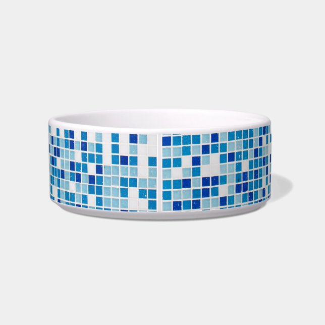Blue tiles background bowl (Back)