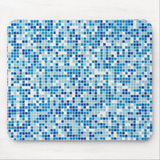 Blue tiles background mouse pad