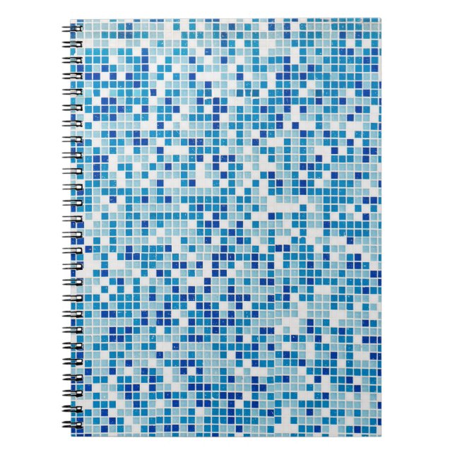 Blue tiles background notebook (Front)