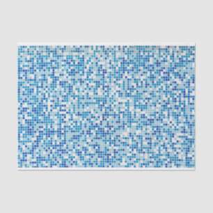 Blue tiles background tissue paper