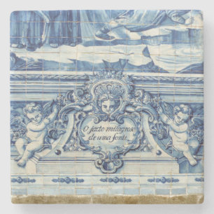 Blue tiles from Portugal Stone Coaster