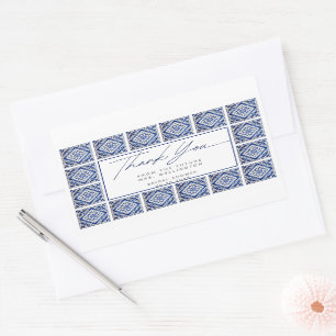 Blue Tiles Italian Mediterranean Bridal Shower Sticker