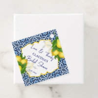 Blue tiles lemon Amalfi party thank you