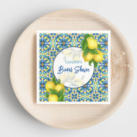 Blue tiles lemon Amalfi Positano bridal shower