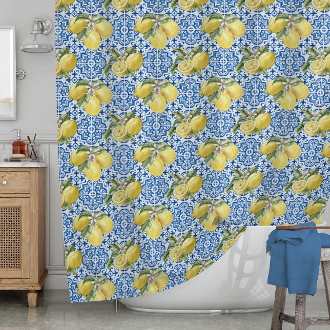 Blue Tiles Mediterranean Lemon Pattern (Creator Uploaded)