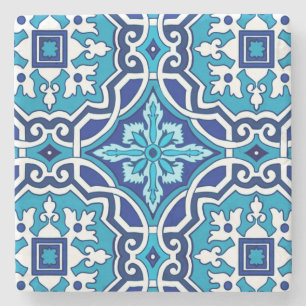 Blue tiles,Mediterranean tiles,majolica    Stone Coaster