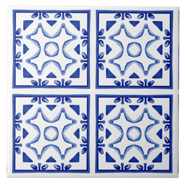 Blue tiles,mosaic,majolica, tile (Front)
