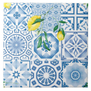 Blue tiles,mosaic,majolica, tile