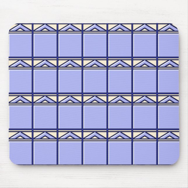 Blue Tiles Mouse Pad (Front)