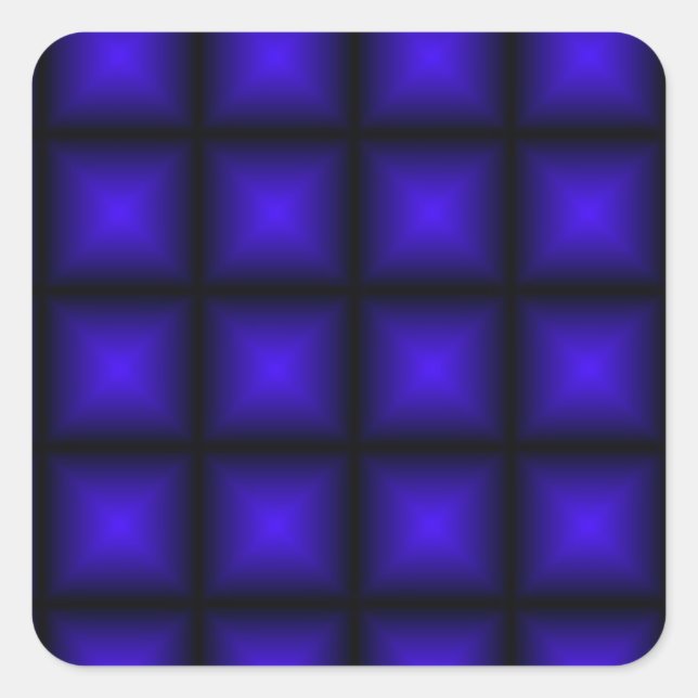 BLUE TILES SQUARE STICKER (Front)