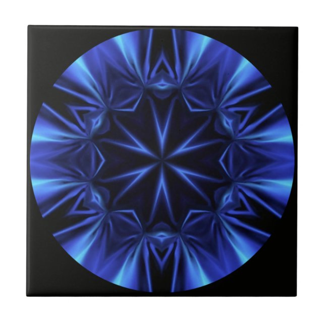 Blue Time Warp ~ Inspired By The Milky Way Galaxy Tile (Front)